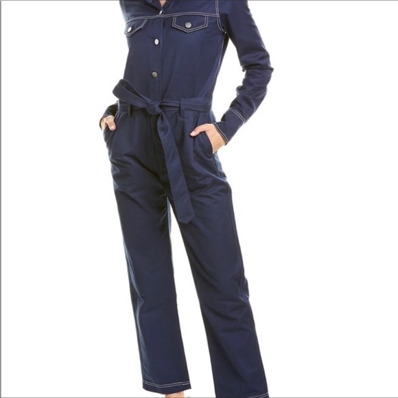 BLDWN Harley Utility Coverall Jumpsuit Nocturnal Blue One Piece Cotton Twill XS - Picture 6 of 11